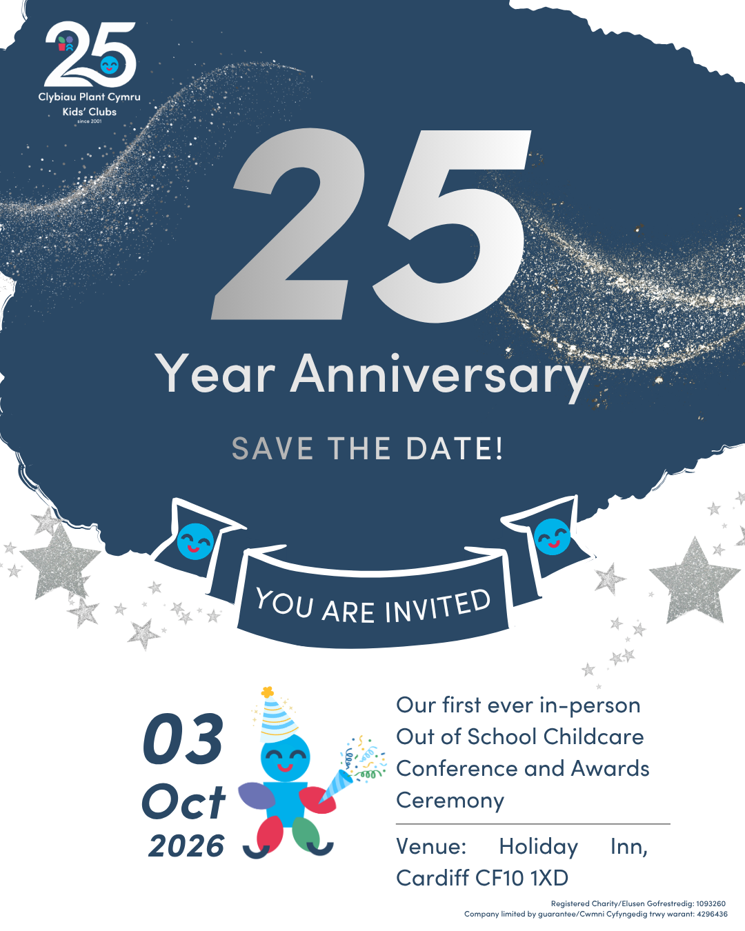 🎉 Save the Date! 🎉 Clybiau Plant Cymru Kids’ Clubs is turning 25!